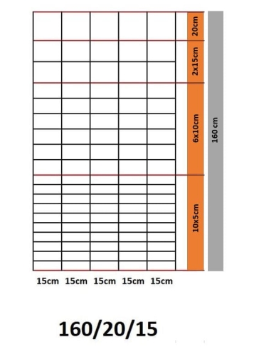 Siatka Leśna Ocynkowana 160/20/15 30mb 