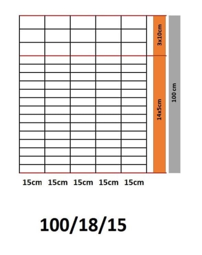 Siatka Leśna Ocynkowana Gęsta 100/18/15 30mb 