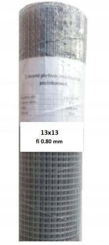 SIATKA HODOWLANA ocynk 13 x 13 /0,80 mm DRUT