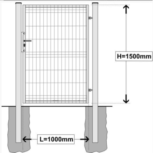 Furtka ocynkowana lewa SPECJAL FS-3W H=1500 mm